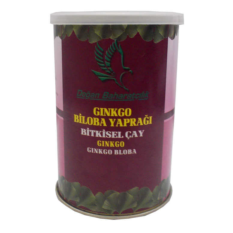 Natural Ginkgo Biloba Leaf 100 Gr Tin Box