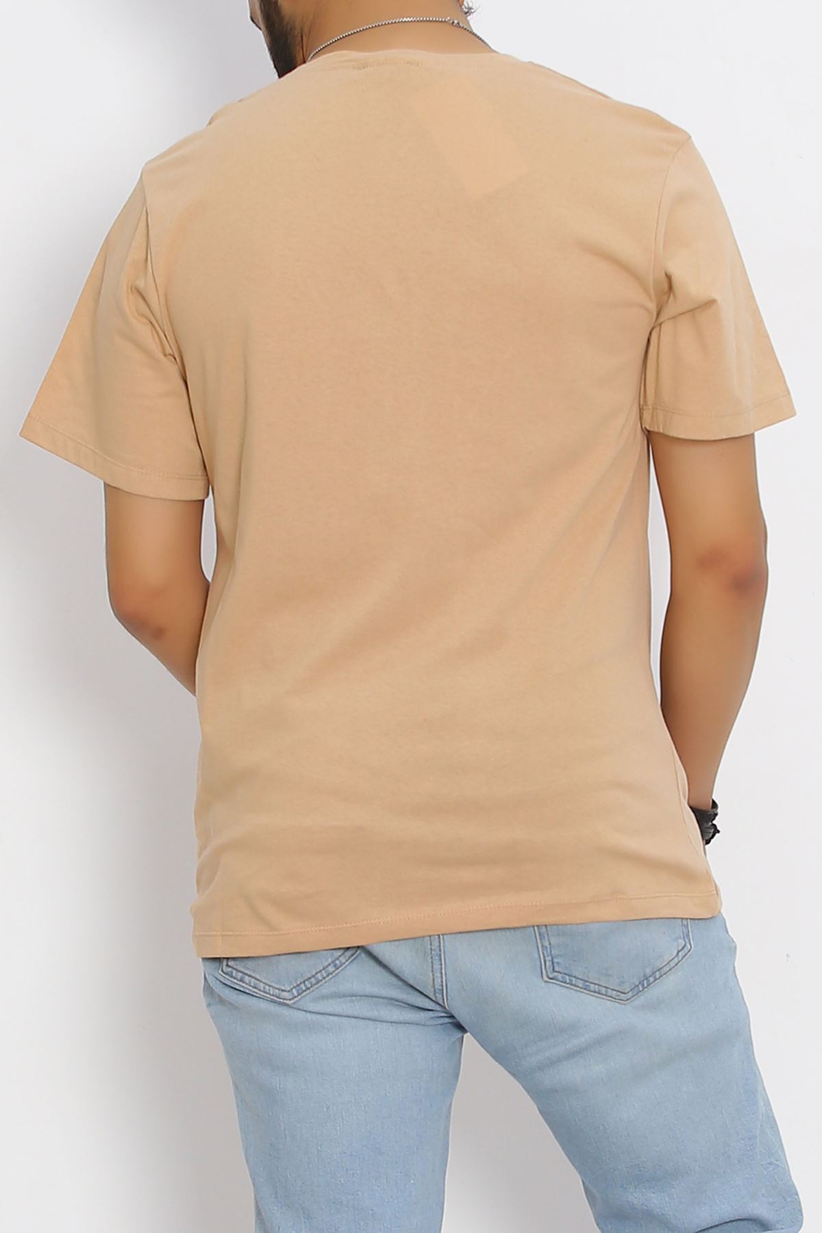 Printed Oversize Men's T-Shirt Mink