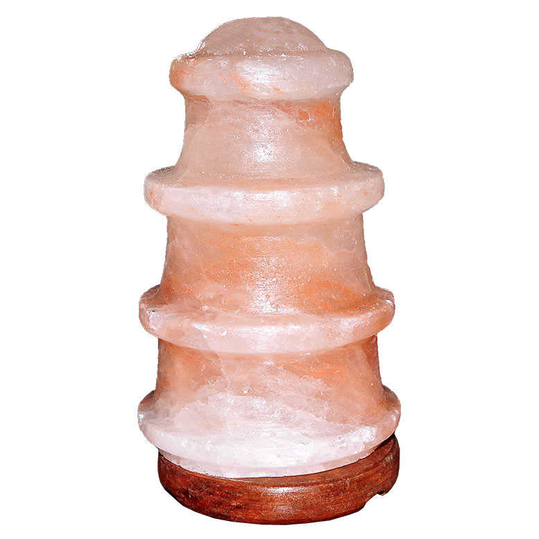 Lighthouse Shaped Natural Himalayan Rock Salt Lamp Pink 2-3 Kg With Wired Bulb