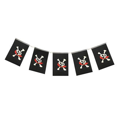 Pirate Party Pirate Logo Printed Pennant Ornament Banner Ornament 8 pcs