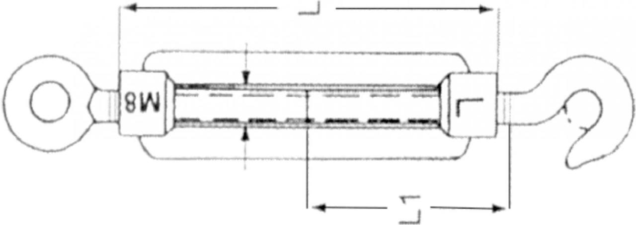 Turnbuckle Galvanized M10