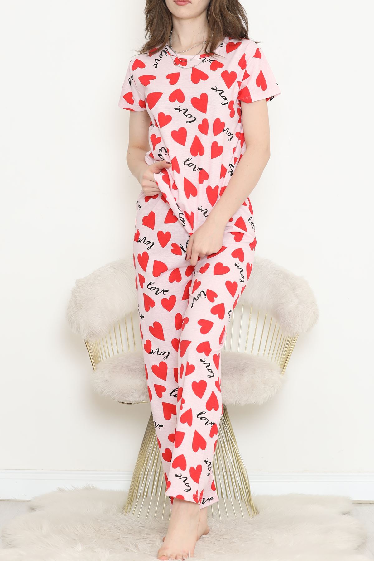 Patterned Pajama Set Pudrakalpli