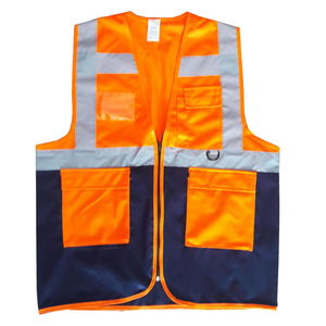 Executive Warning Vest Orange/Blue XXL Size