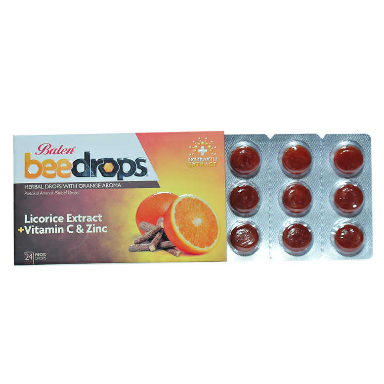 Orange Flavored Herbal Drops 24Pcs