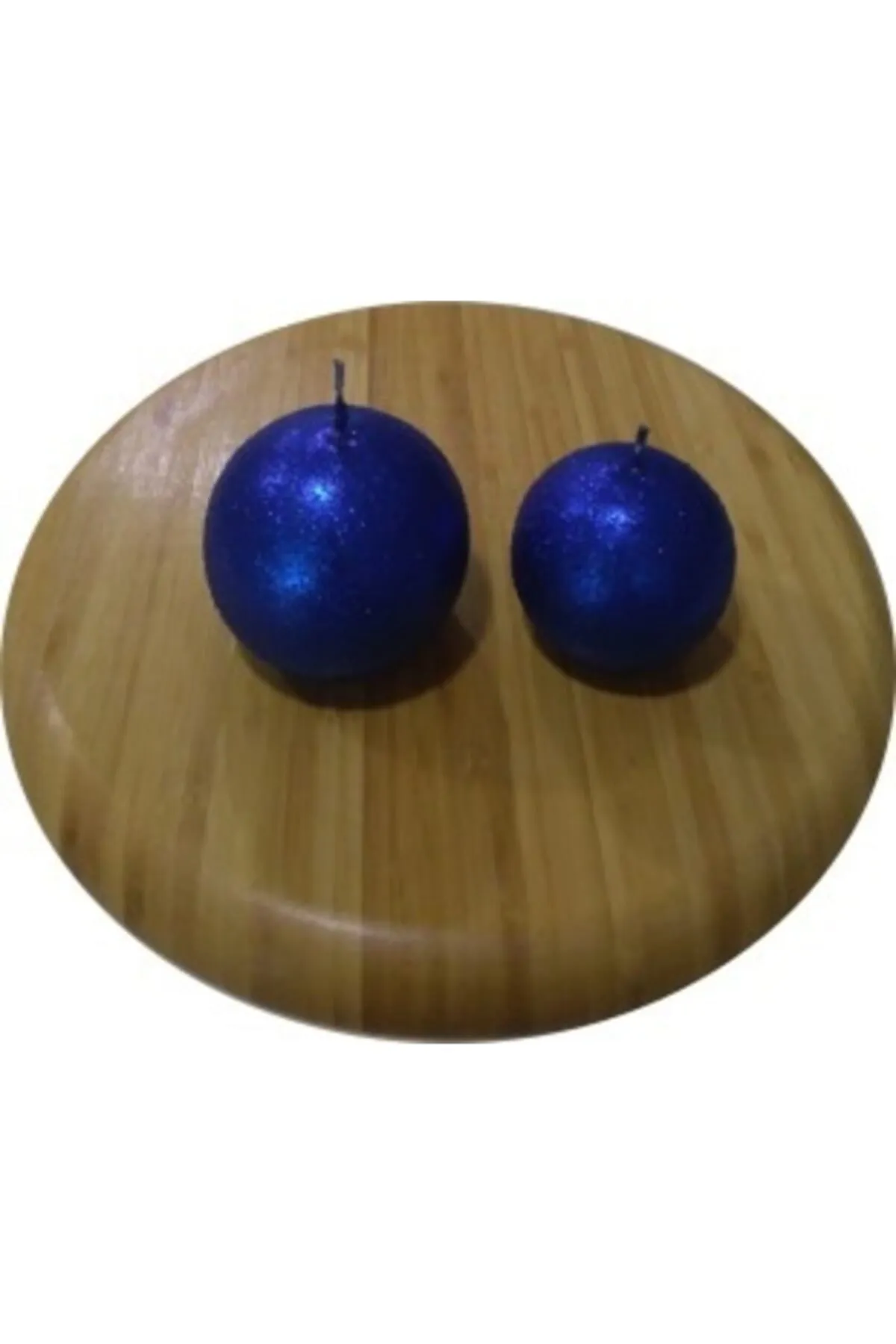 2-Piece Silvery Ball Candle Set Turk-G350