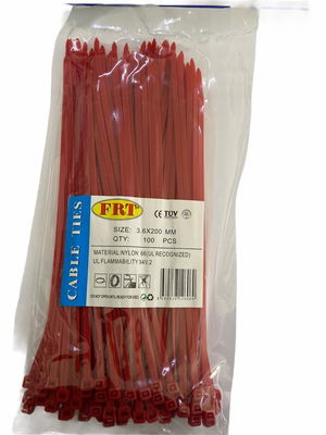 FRT Red 3,6X200 Cable Tie