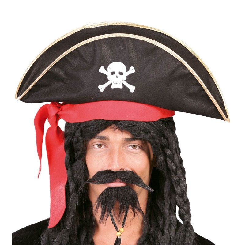 Pirates of the Caribbean Captain Jack Fabric Pirate Hat Adult