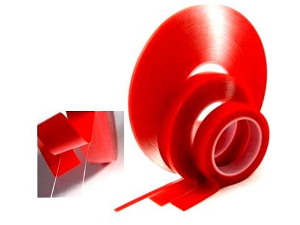 Double Sided Acrylic Siliconized Tape 18 mm x 2 meters Red VHB