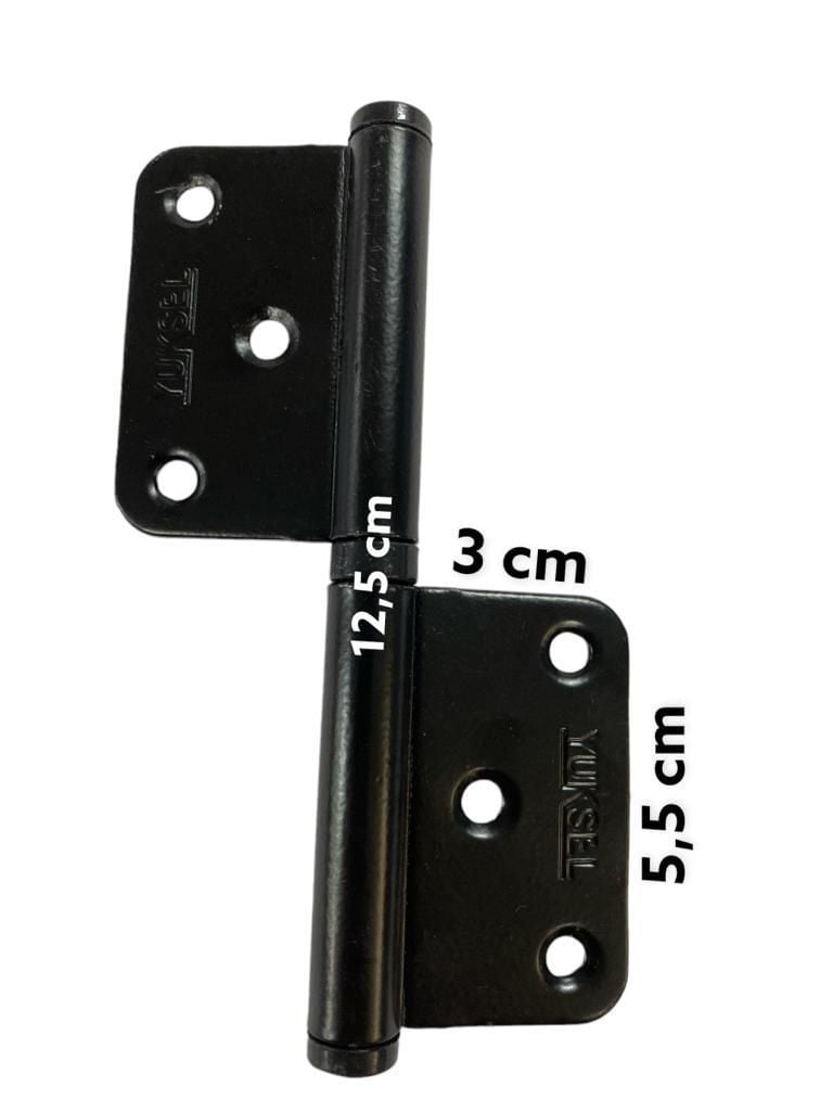 Yuksel 12 cm Black Non-directional Cerman Hinge