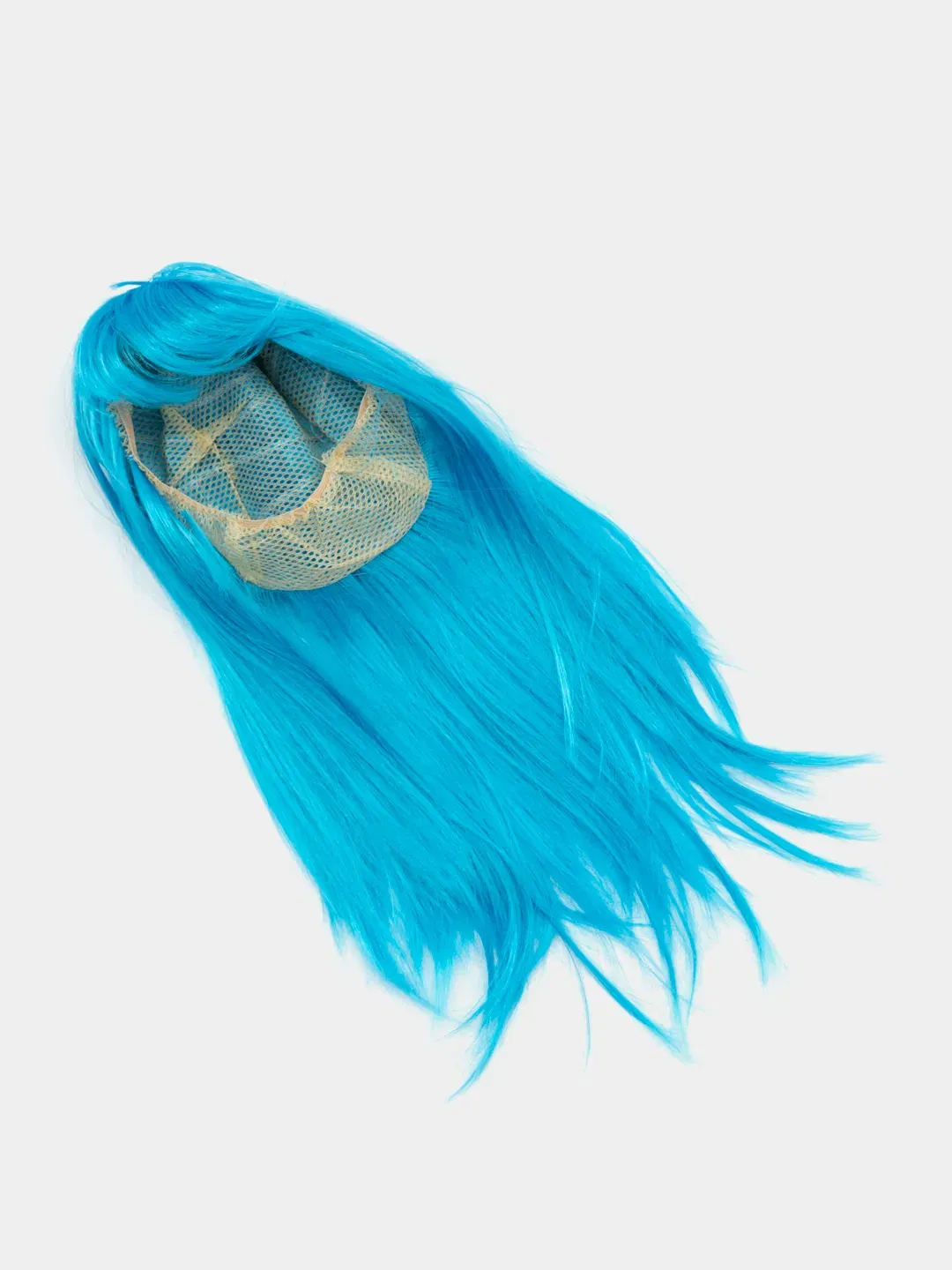 Light Blue Color Long Straight Party Wig