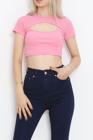 Low-cut Crop Body Dusty Pink