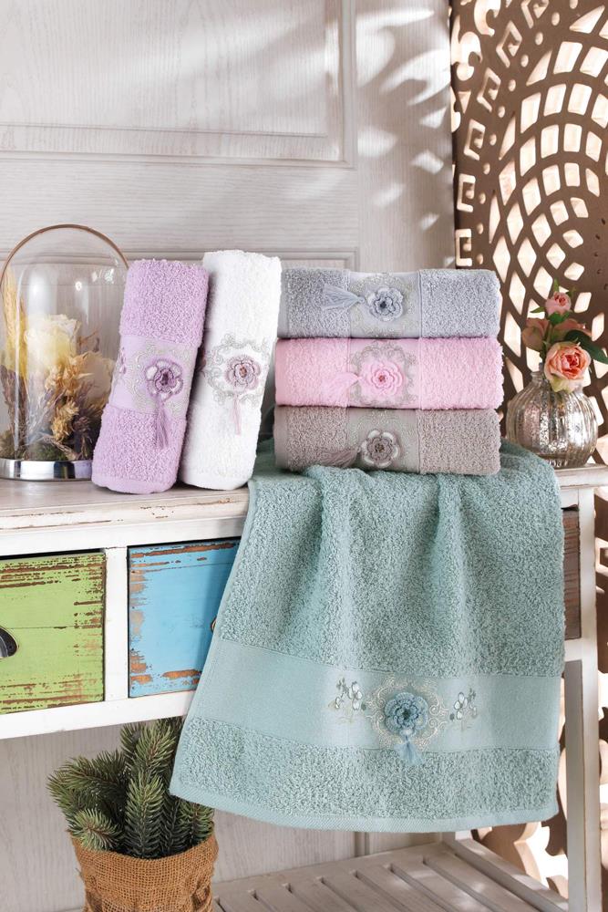 NH Liva Colorful Tasseled Embroidered 6-piece towel 50x90cm