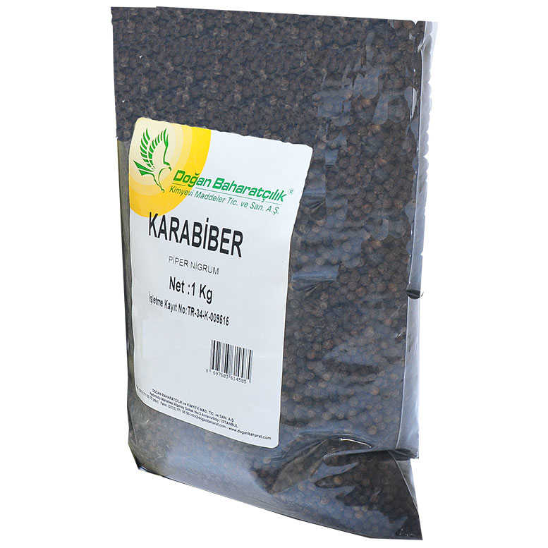 Black Pepper Natural Grain 1000 Gr Package