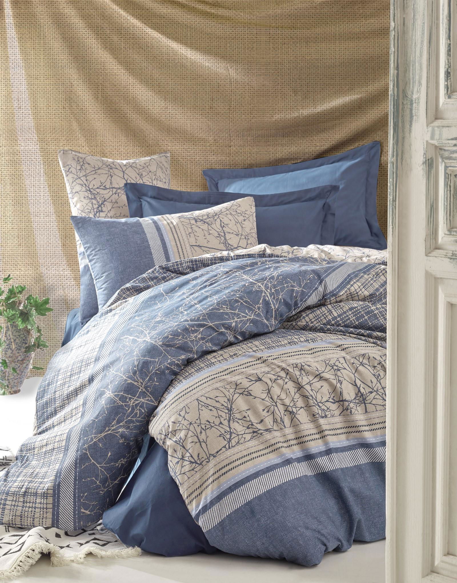 Toprak Serra Navy Blue Double Duvet Cover Set