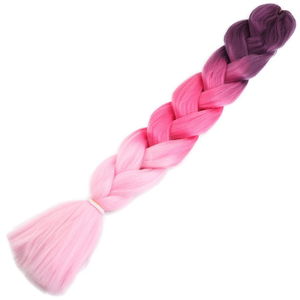 Synthetic Color Transition Hair / Dark Pink / Pink / Light Pink For Afro Braid And Rasta