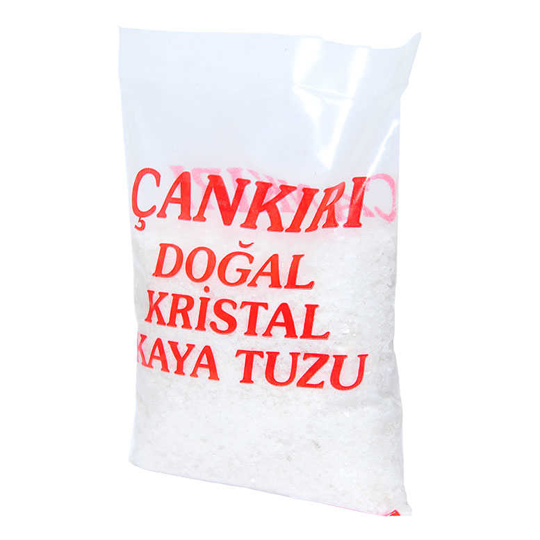 Edible Natural Crystal Rock Salt Granular Pebble Cankırı White 1000 Gr