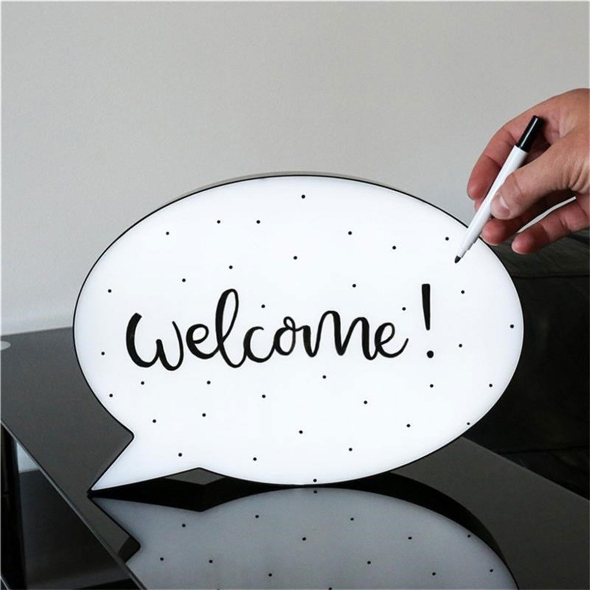 Message Board Pen Writeable Speech Balloon Appearance Illuminated