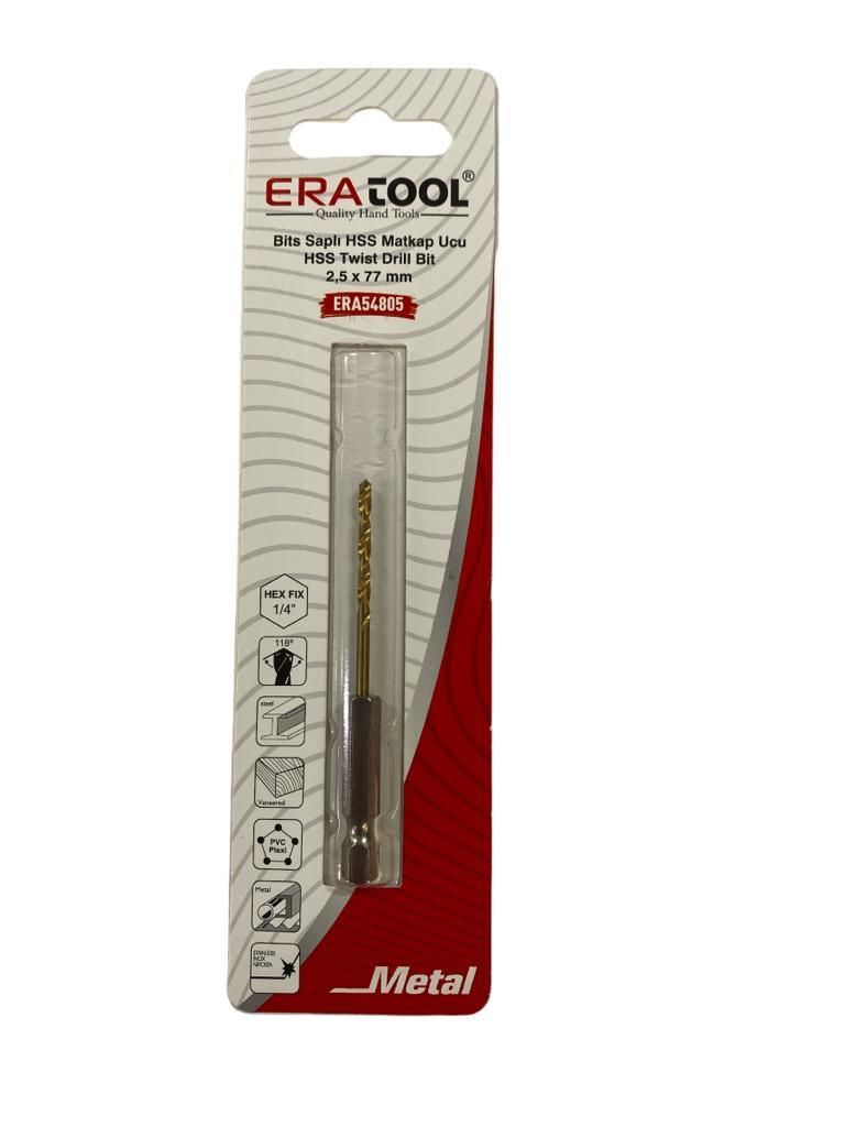 Eratool 54805 Hexagonal Hss Drill Bit 2.5X77 mm