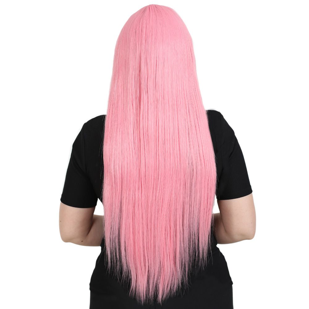 Kanekalon Fiber Synthetic Wig with Long Bangs / Candy Pink