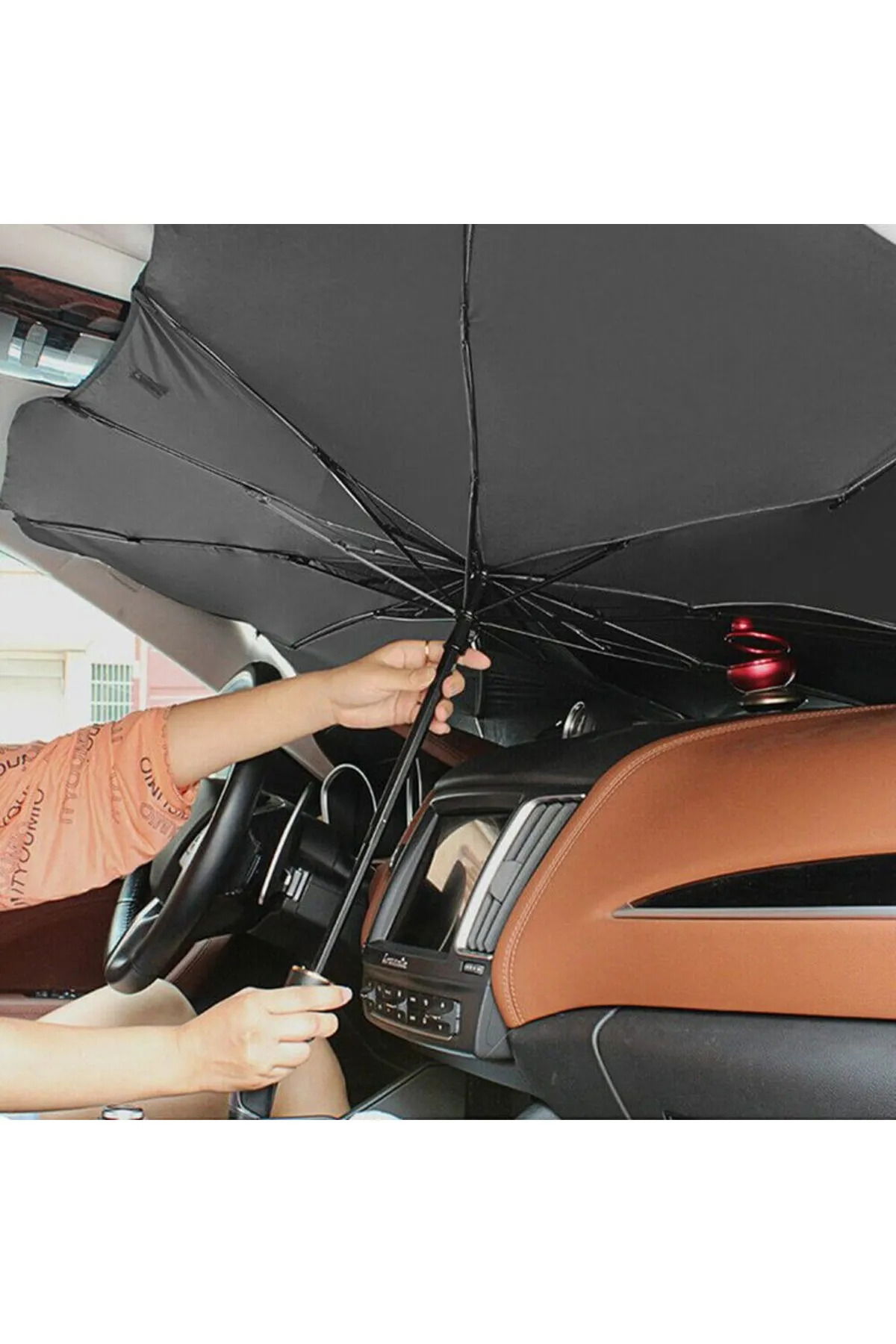 Car Umbrella Foldable Umbrella Sunshade Suitable for All Vehicles