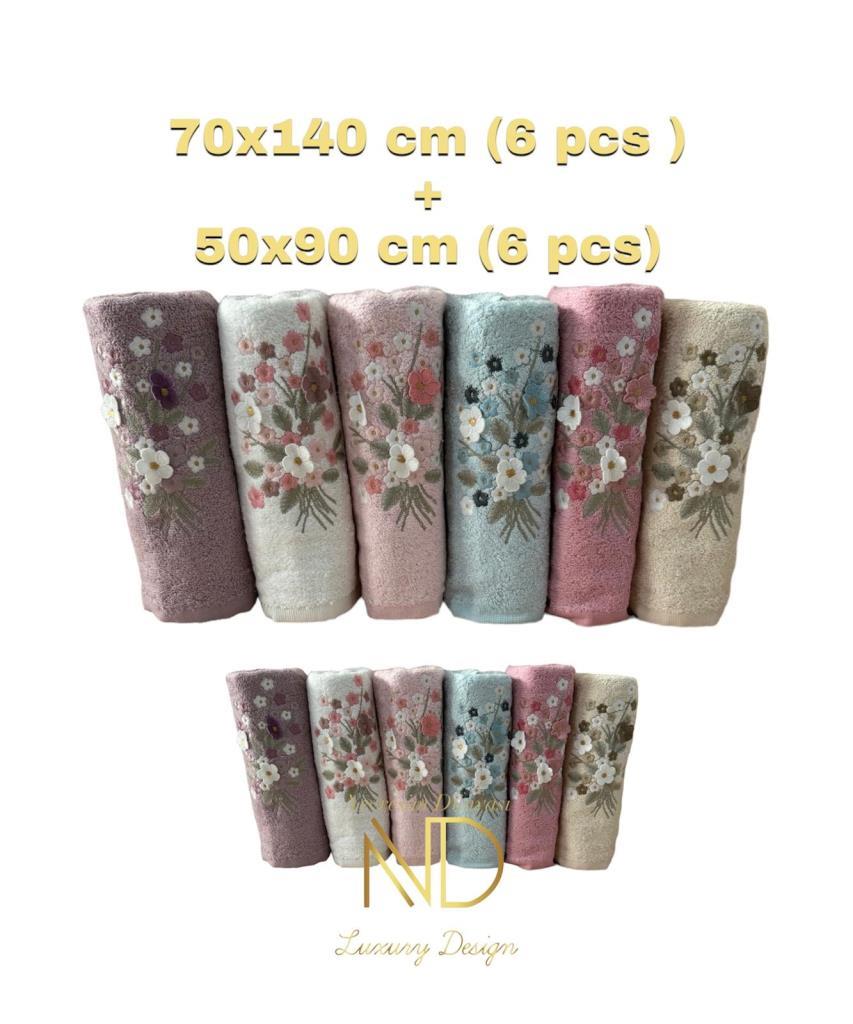 NH Mimosa 6-piece towel 50x90cm + 70X140 cm 6 Pieces