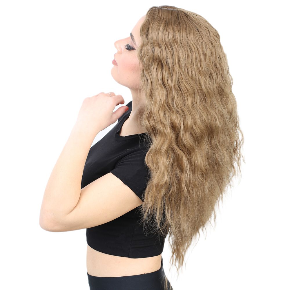 Fluffed Wavy Long Kanekalon Fiber Synthetic Wig / Baby Sandal