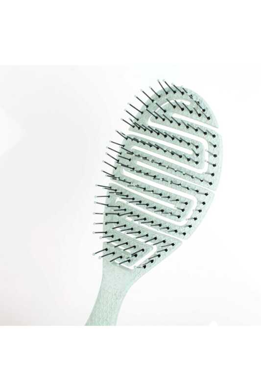 Pro Vegan Detangling Combing Hair Brush Green 1 Piece