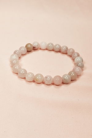 Pink Quartz Natural Stone Bracelet Boxed