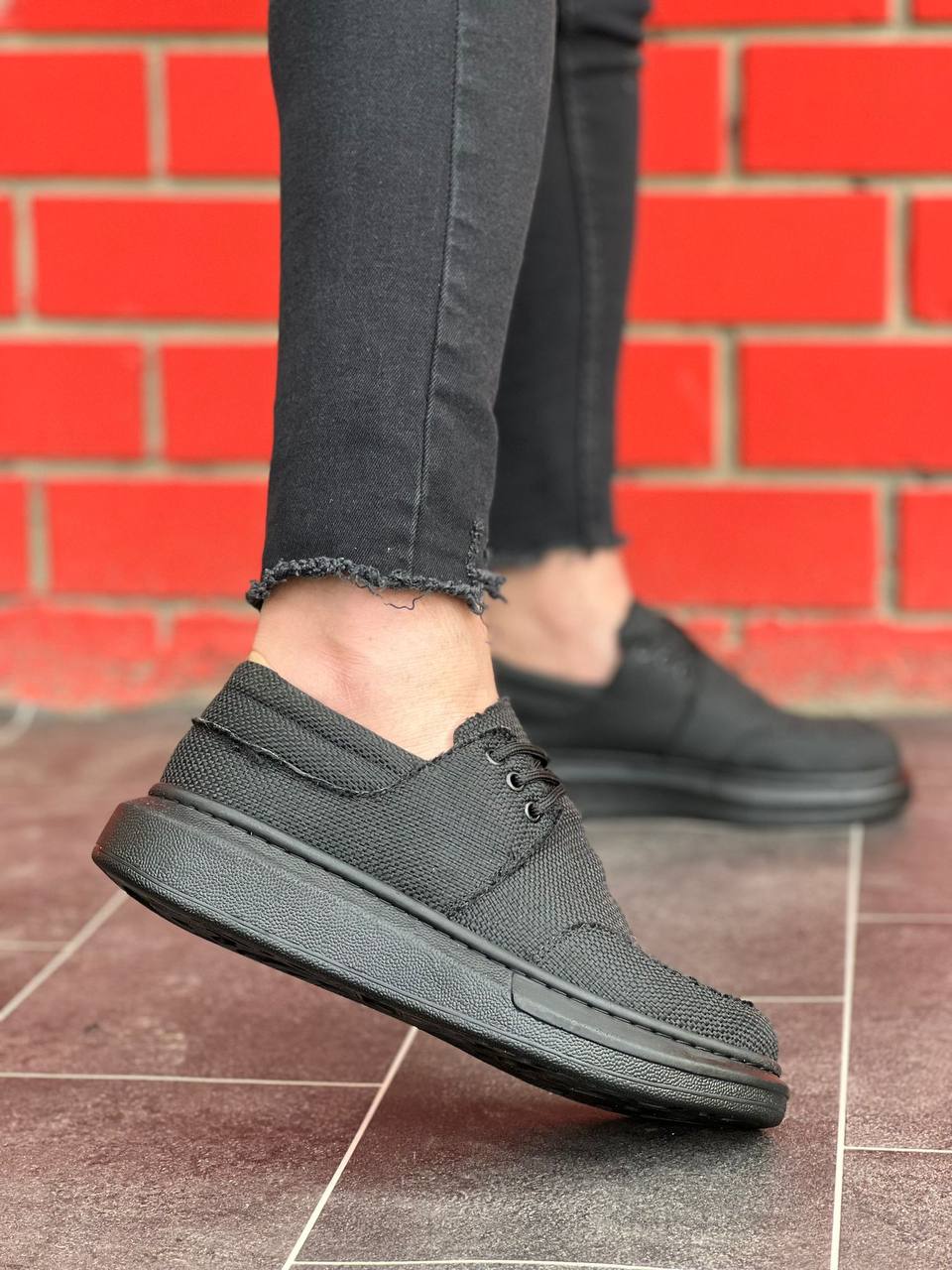 Lace-up Charcoal Casual Men's Shoes