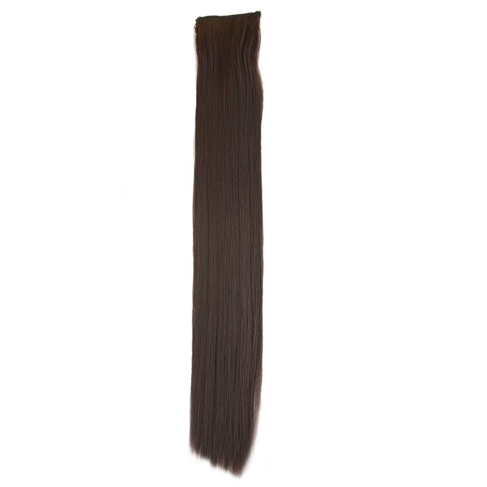 Kanekalon Fiber Synthetic Flat 8 Piece Hair Snaps / Dark Brown