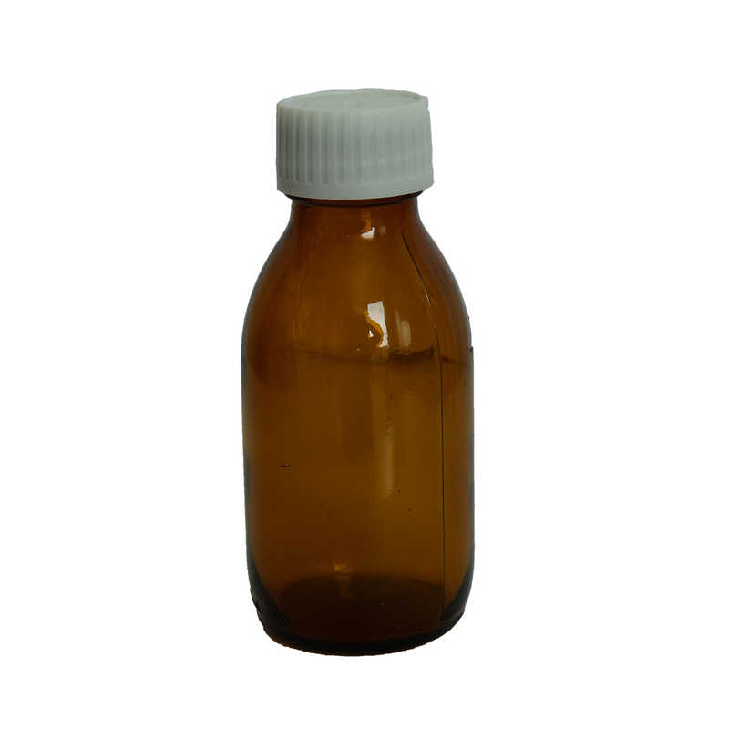 Empty Glass Bottle with Locking Cap Dark Color 100 cc