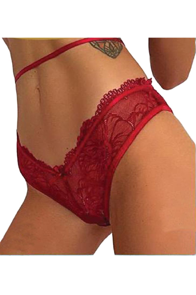 Women's Fancy Lingerie Thong Panties Perfect Fall D193 Red