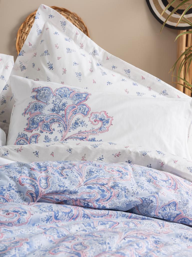 Bohemian Duvet Cover Set Double Mapiya Blue