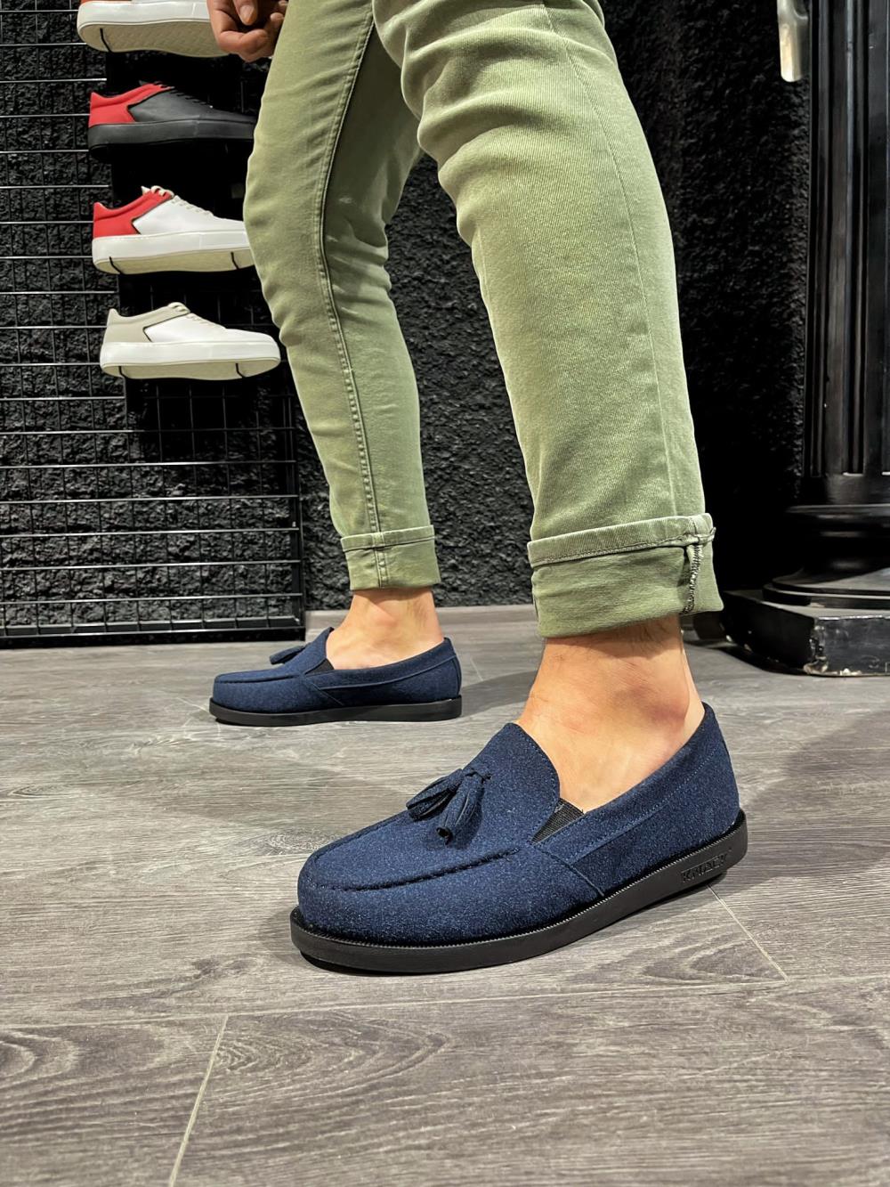 Loafer Men's Shoes Blue