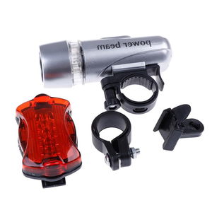 Bicycle Front and Rear Light Set Multifunctional - Gray