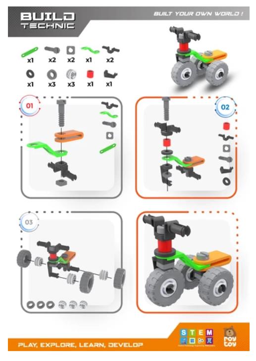 18 Piece Motorcycle Build Technic