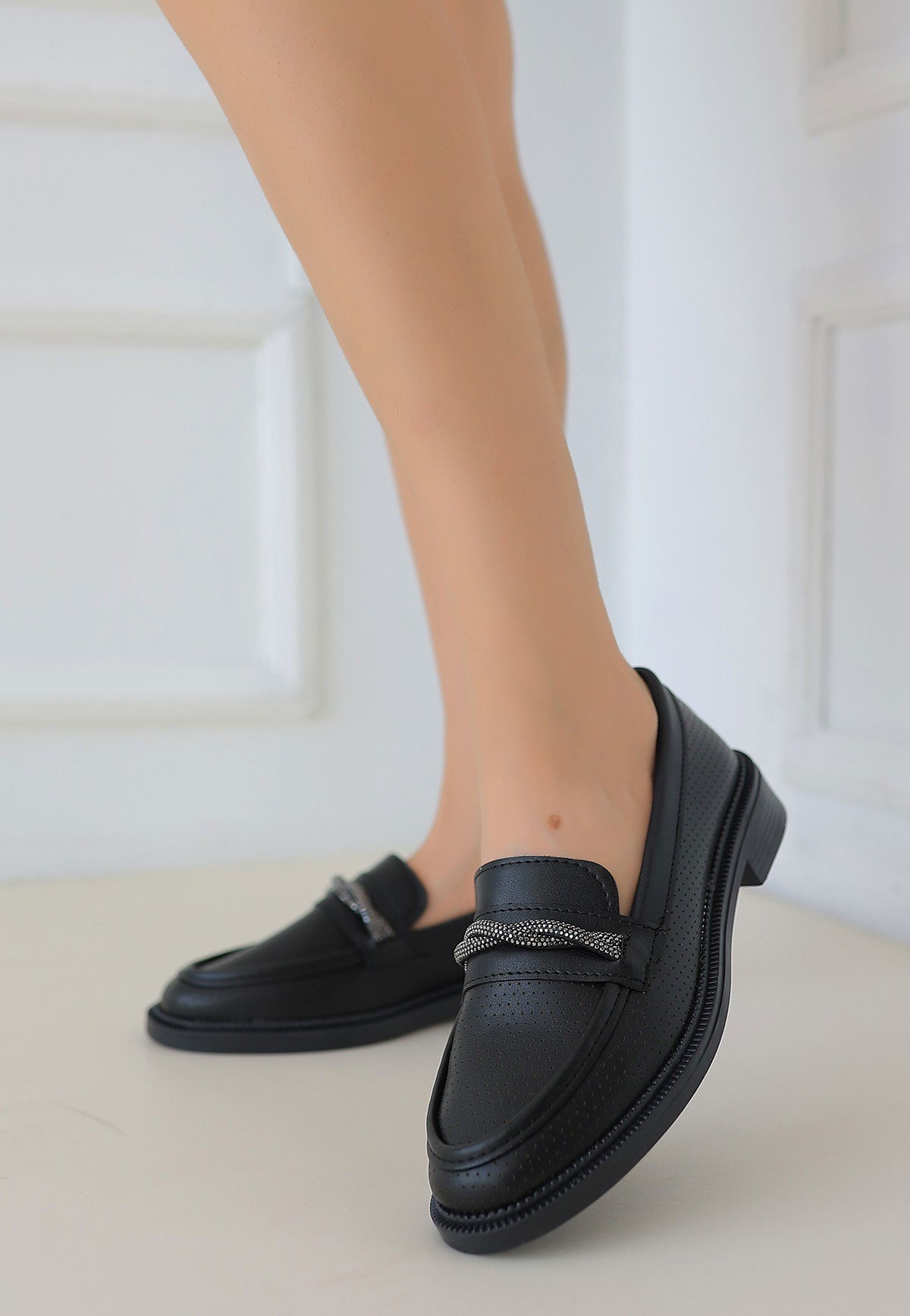 Black Skin Babette Shoes