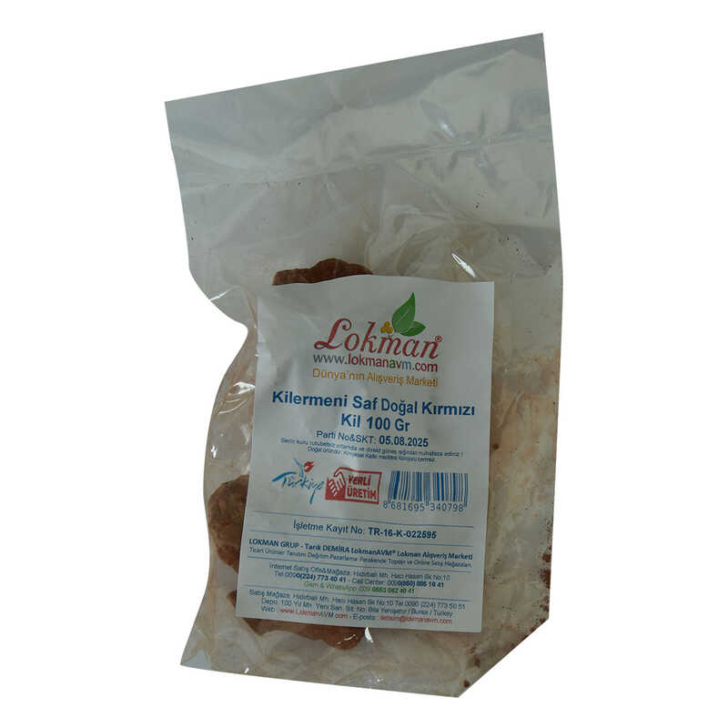 Kilermeni Pure Natural Red Clay 100 Gr Package