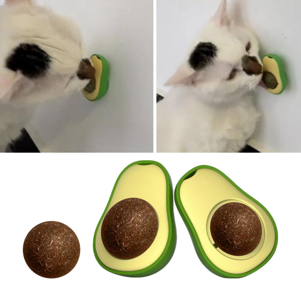 Avocado Spinning Catnip Cat Play Ball Natural Cat Toy