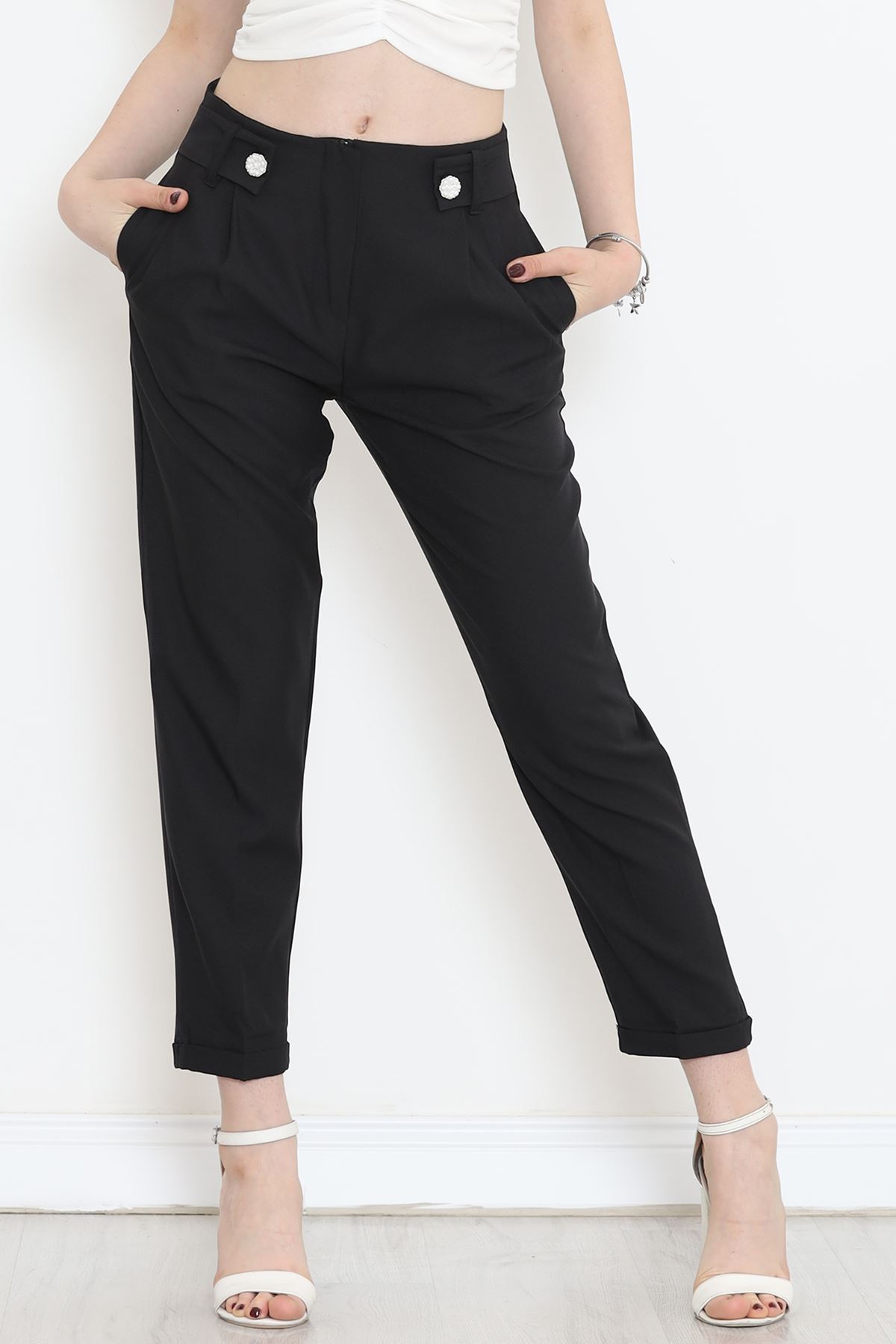 Double Leg Pants Black