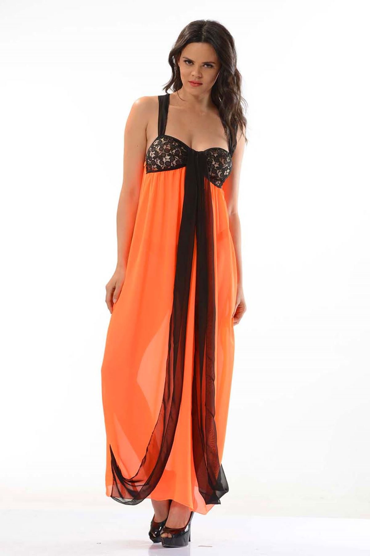 Orange Tulle Nightgown