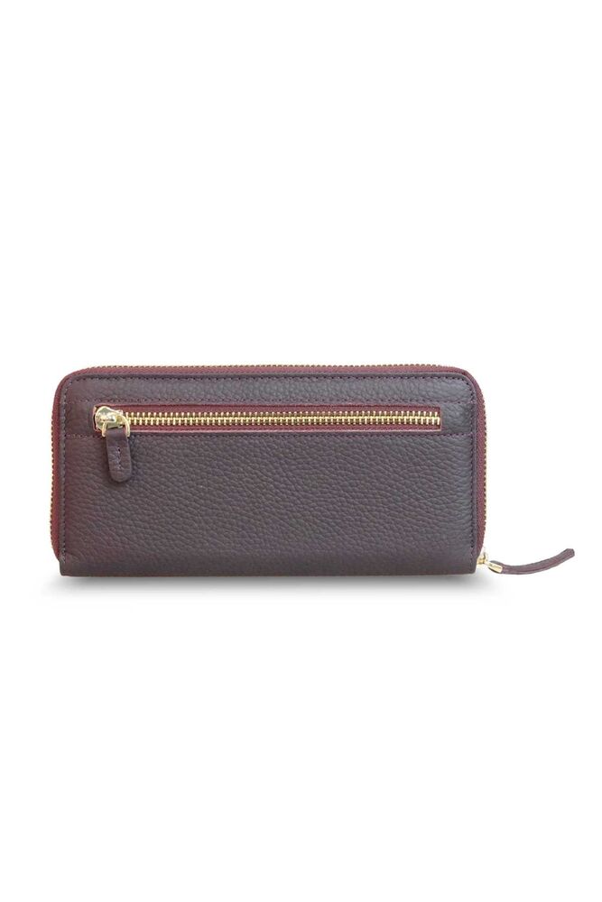 Matte Burgundy Leather Lady Wallet