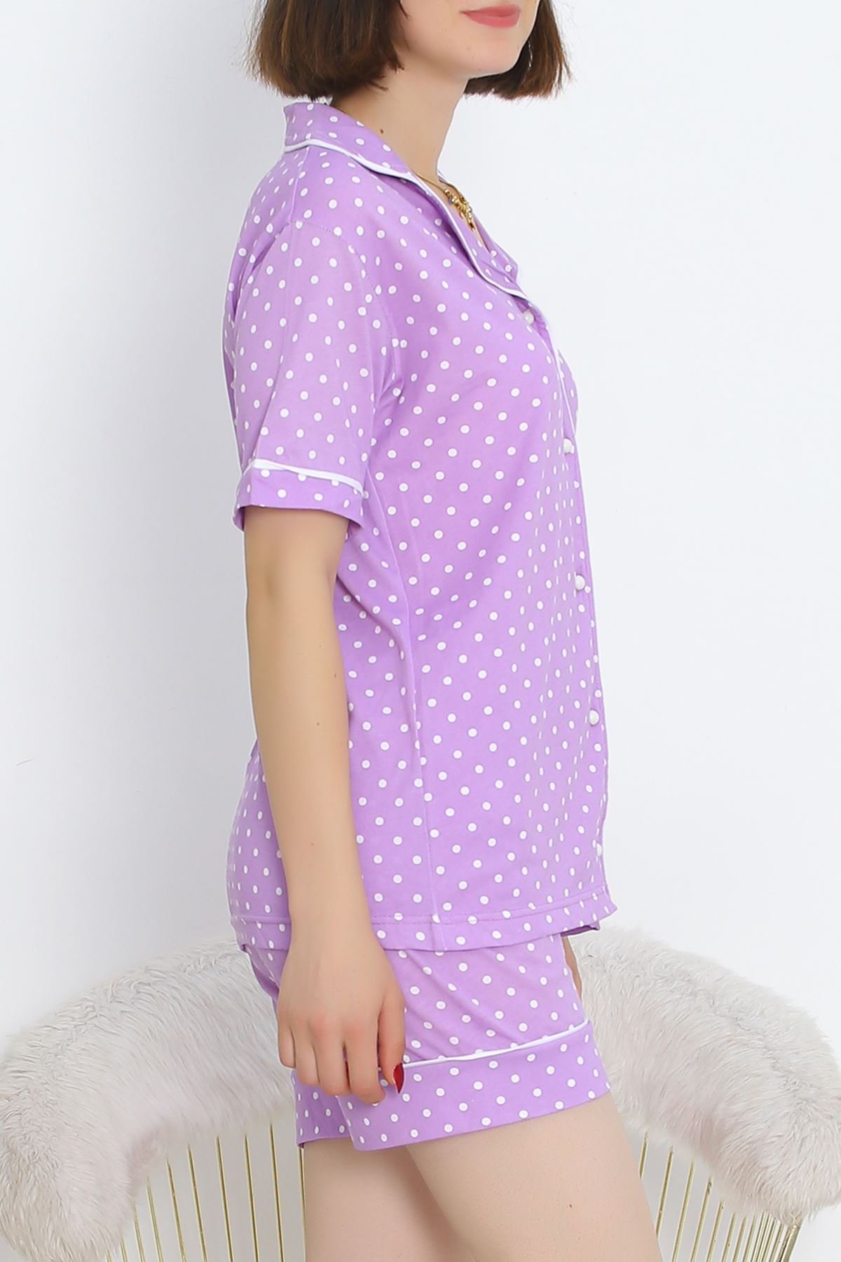 Buttoned Shorts Pajama Set with Pointsila