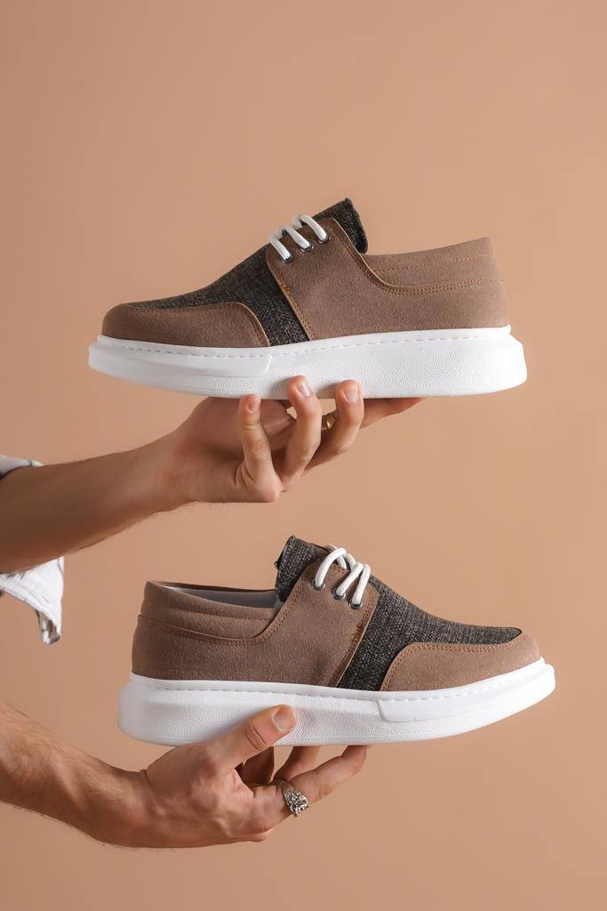 Men's Lace-Up Tan Casual Shoes