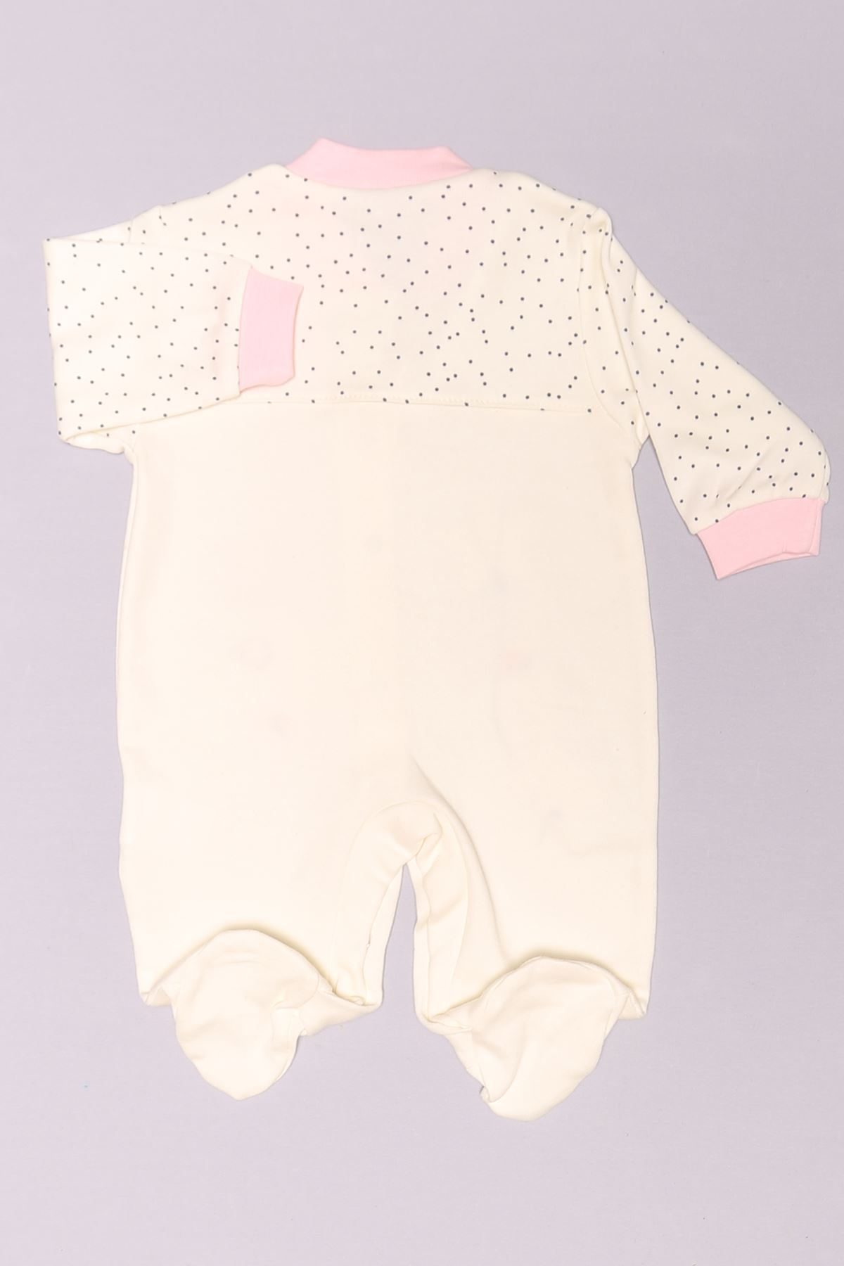 1-6 Month Baby Jumpsuit White Pink