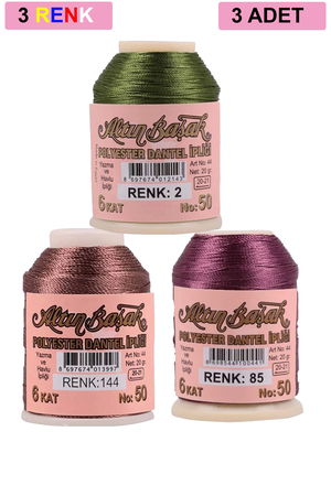 3 Pieces Altinbasak Oya and Lace Floss 20 gr - Turk - No: 144 - 085 - 002