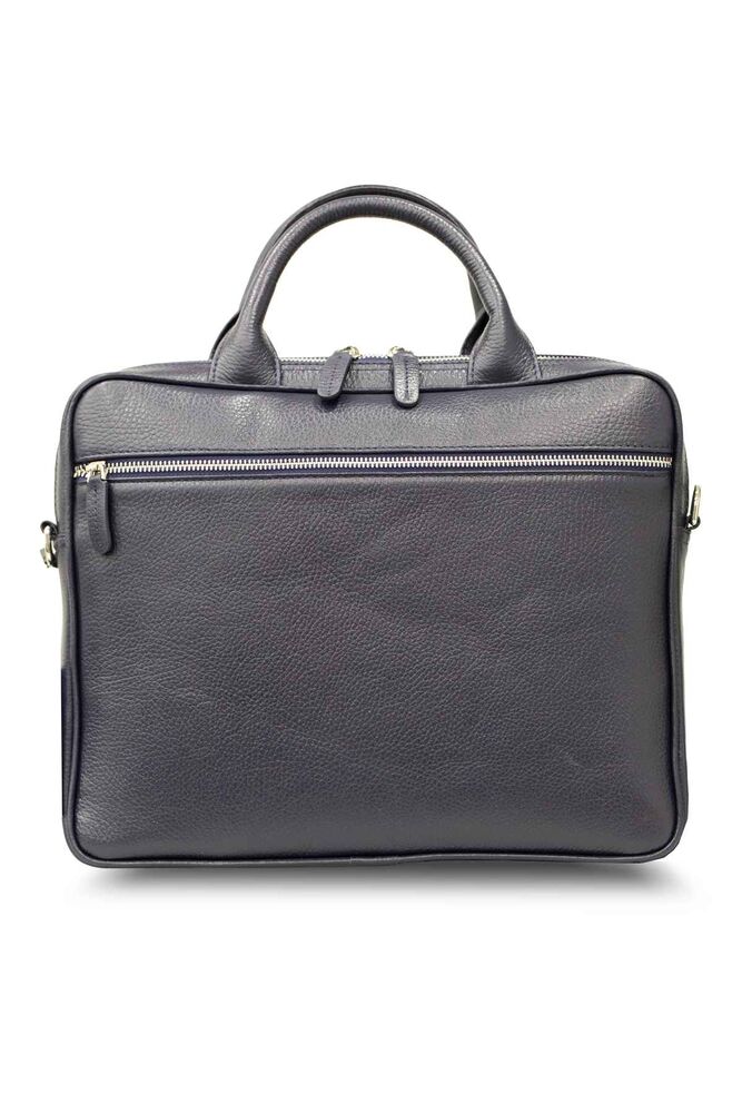 Navy Blue Genuine Leather 14'' Inch Laptop Bag