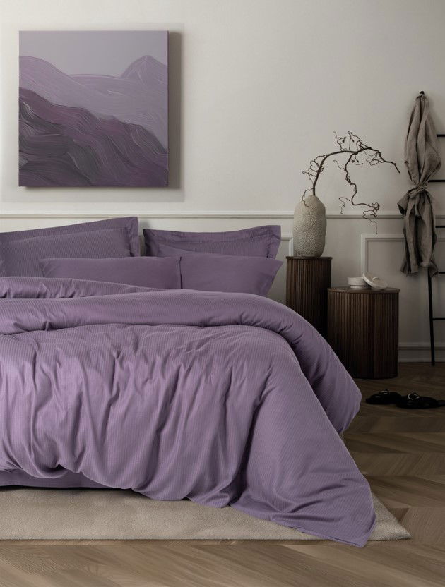 Double Duvet Cover Set Tensel Craft Purple