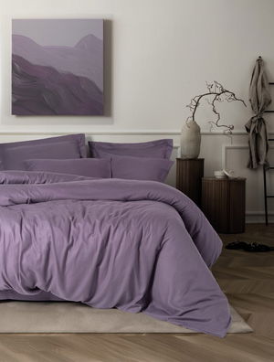 Double Duvet Cover Set Tensel Craft Purple