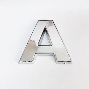 Cemax Letter A 3.75 cm Chrome Adhesive